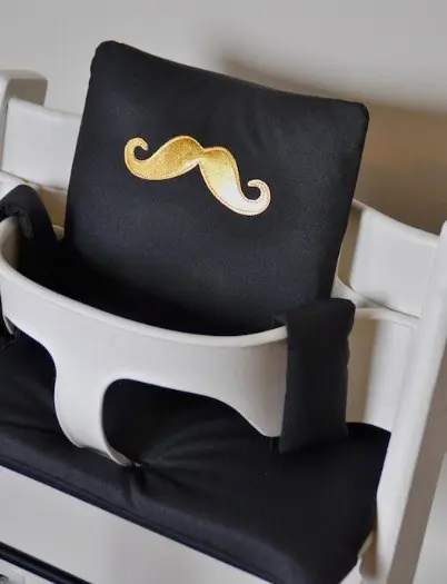 Gecoate kussens voor stokke stoel 'gold moustache'