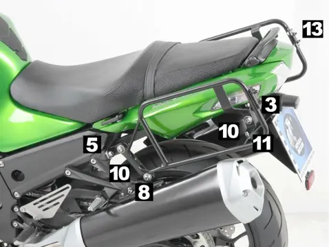 KOFFERBEUGELSET Kawasaki ZZR 1400 2012 - 2017