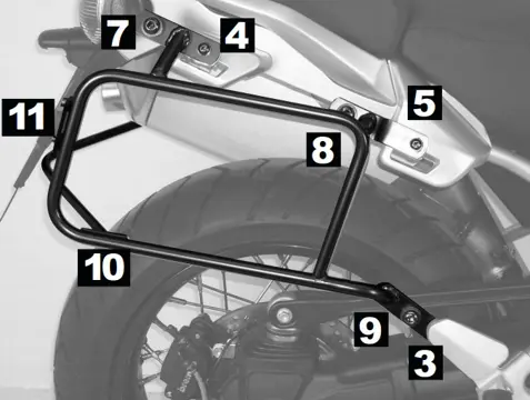 KOFFERBEUGELSET Moto Guzzi Stelvio 2007 - 2010