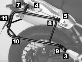 KOFFERBEUGELSET Moto Guzzi Stelvio 2007 - 2010