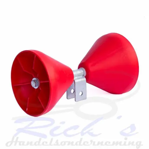 Rollenset kunststof trompetrol op kantelblokje