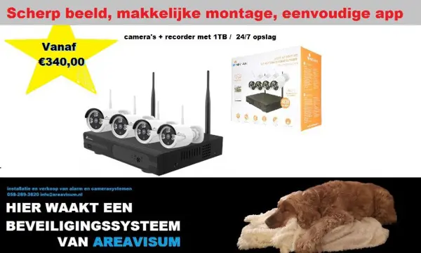 Aanbieding doe het zelf camera systeem cctv
