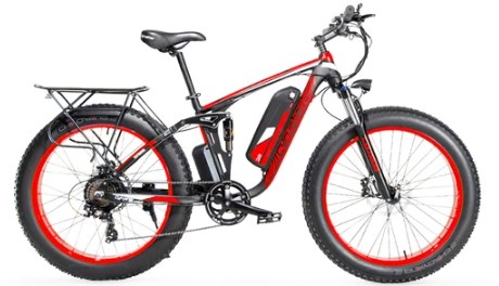Cyrusher XF800 Electric Bike Full Suspension 26'' x 4'' Fat