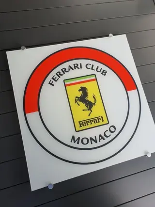 Embleem/mascotte/kenteken - FERRARI MONACO CLUB Sign - Full