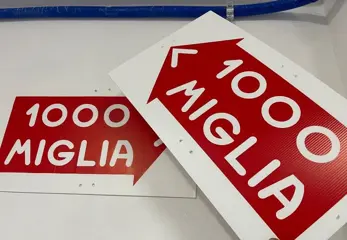 Bord - Due cartelli stradali Mille Miglia - Mille Miglia -