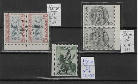 Italië - bezetting van de Ionische eilanden 1940-1943 1940/1943 - 620 - cat.sassone n° 11 - 14 - 69