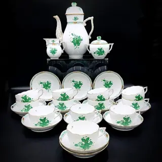 Herend, Hungary - Prachtig theeservies voor 12 personen (27