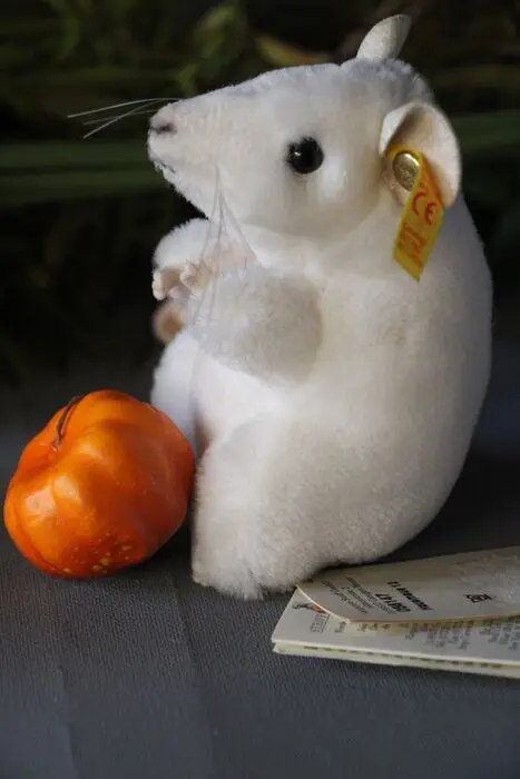 Steiff - EAN 056147 - witte huismuis - 1990-1999 - Duitsland