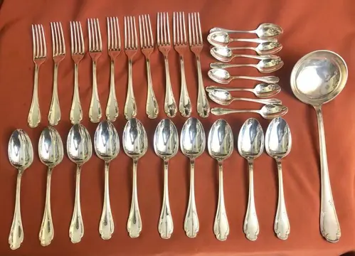 Christofle - Bestek (30) - Lodewijk XVI-stijl - Verzilverd