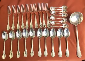 Christofle - Bestek (30) - Lodewijk XVI-stijl - Verzilverd