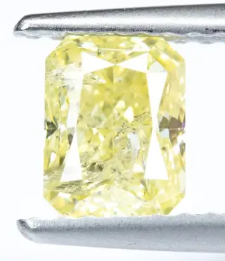 Diamant - 1.01 ct - Natural Fancy Yellow - I1 *NO RESERVE*