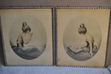 Jules Carlier - Originele Art Deco lithografie ingekleurd