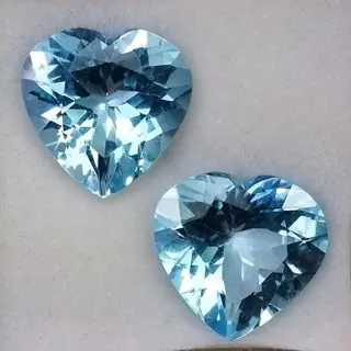 2 pcsBlauwe topaas - 21.39 ct