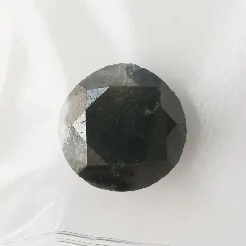 1 pcs Diamant - 19.60 ct - Rond - fancy zwart - Niet van