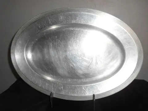 Christofle - Ovaal dienblad in zilver metaal gesigneerd