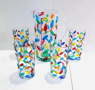 Vetreria Zecchin - Karaf en 4 glazen (5) - Glas