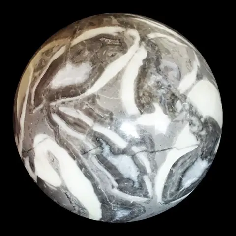 Gepolijste bol Gefossiliseerde parelmoer - 90×90×90 mm -