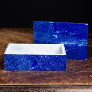 Lapilazzuli Juwelendoos Getrommeld - 140×95×50 mm - 690 g