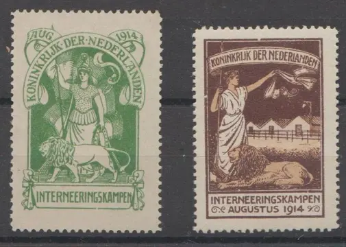 Nederland 1916 - Interneringszegels - NVPH IN1 + IN2