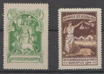 Nederland 1916 - Interneringszegels - NVPH IN1 + IN2