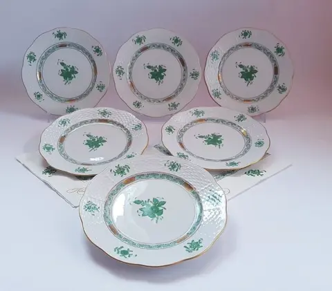 Herend - Hongarije - Prachtige bordenset (6 stuks) "Chinees