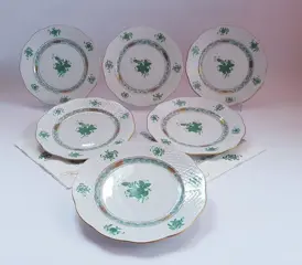 Herend - Hongarije - Prachtige bordenset (6 stuks) "Chinees