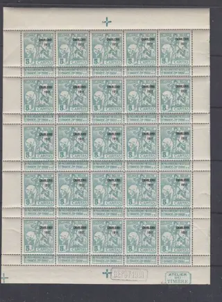 België 1911 - Caritas - OBP : 104 in velletje van 25