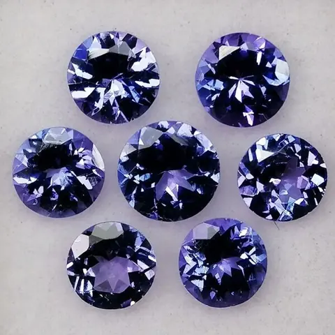 7 pcsTanzaniet - 3.33 ct