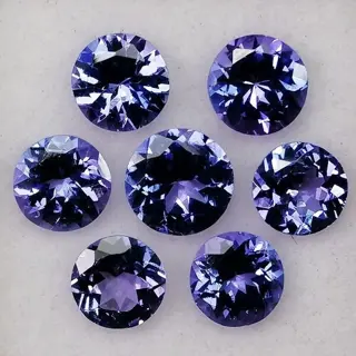 7 pcsTanzaniet - 3.33 ct