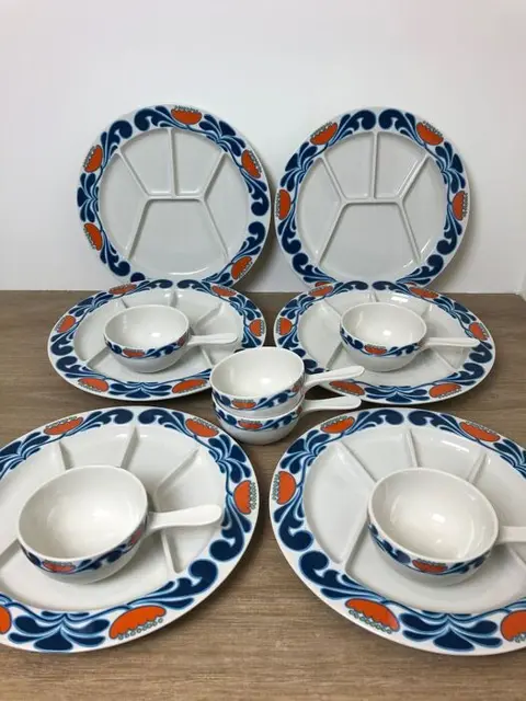 Villeroy &amp; Boch - Fondue/tapas borden en schaaltjes.