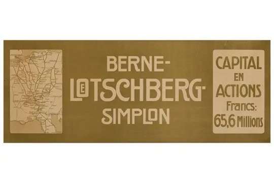 Anonimo - "Bern Lotschberg Simplon" - Jaren 1910