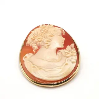 18kt gouden cassis rufa Ovaal/hoornvlies - 0.4×30×38 mm -