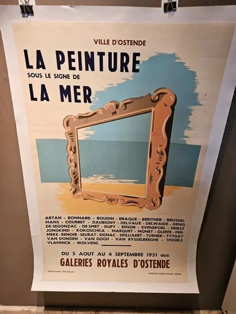 Anonymous - La peinture - La mer (Oostende) - 1951