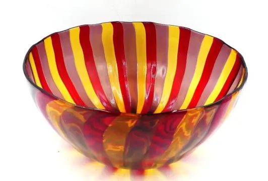 Dior - Slakom met kleurbanden - Murano-glas