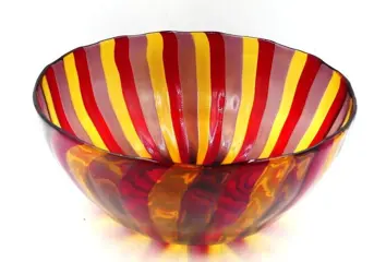 Dior - Slakom met kleurbanden - Murano-glas