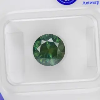 Diamanten - 2.00 ct - Briljant, Rond - I1 - Fancy Deep
