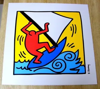 Keith Haring - (after) Untitled (1987)Sail boat - 2004