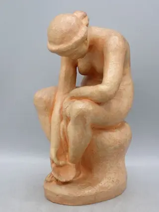 Albert Maurice de Korte (1889-1971) - Nu Assise Sur Un