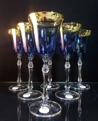 F.lli Fumo cristalleria - Fluitjes (6) - .999 (24 kt) goud