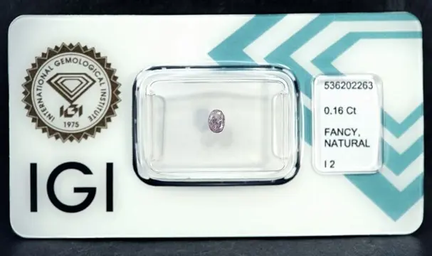 Diamant - 0.16 ct - Ovaal - Natural Fancy Light Brownish