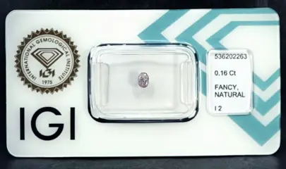 Diamant - 0.16 ct - Ovaal - Natural Fancy Light Brownish