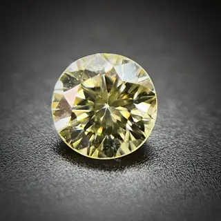 1 pcs Diamant - 0.33 ct - Rond - fancy light yellow - SI1