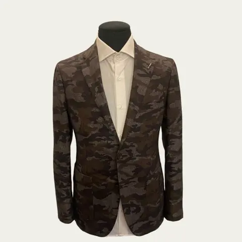 Tagliatore - Wool Jacket Camouflage New made in Italy Jasje
