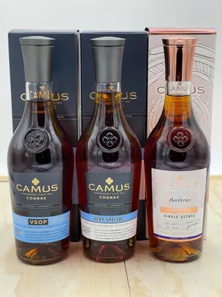 Camus - VS, VSOP &amp; Borderies Single Estate - 70cl - 3