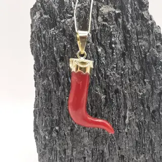 Rood koraal Hangers - 2.8×0.8×2.8 cm - 4.3 g - (1)