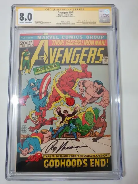 The Avengers #97 - CGC 8.0 Signed by Roy Thomas Golden Age Timely unico en el censo - Eerste druk