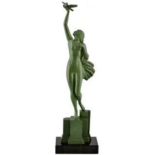 Fayral (Pierre Le Faguays) - Art Deco sculptuur naakt met