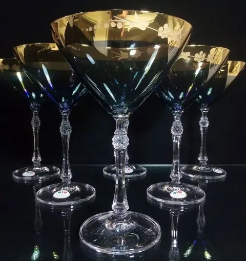 F.lli Fumo cristalleria - Champagne glazen (6) - .999 (24