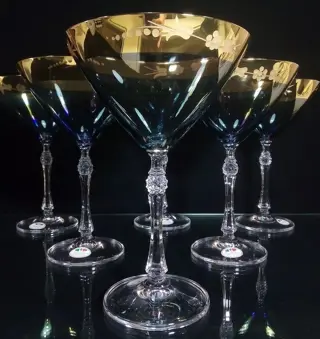 F.lli Fumo cristalleria - Champagne glazen (6) - .999 (24