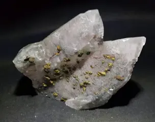 Chalcopyrite - Fantoom calciet - 13×10×8 cm - 740 g